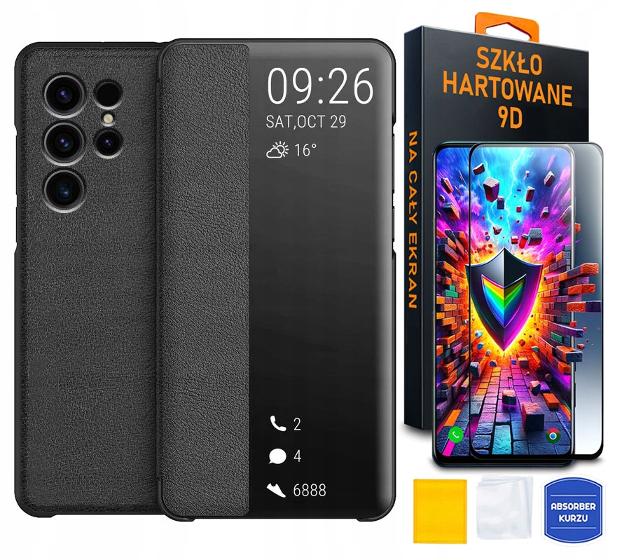 Flipové puzdro YouTab pre Samsung Galaxy S23 Ultra SMART VIEW LEATHER čierne